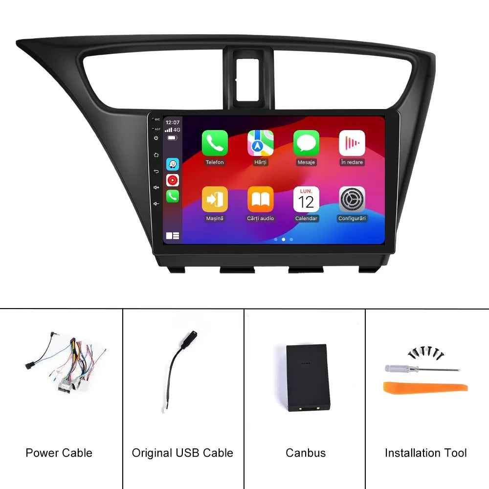 Navigatie dedicata Honda Civic (2012-2017) 2GB RAM 32GB ROM, Android 14, Carplay si Android Auto, cooler racire, ecran HD 9 inch