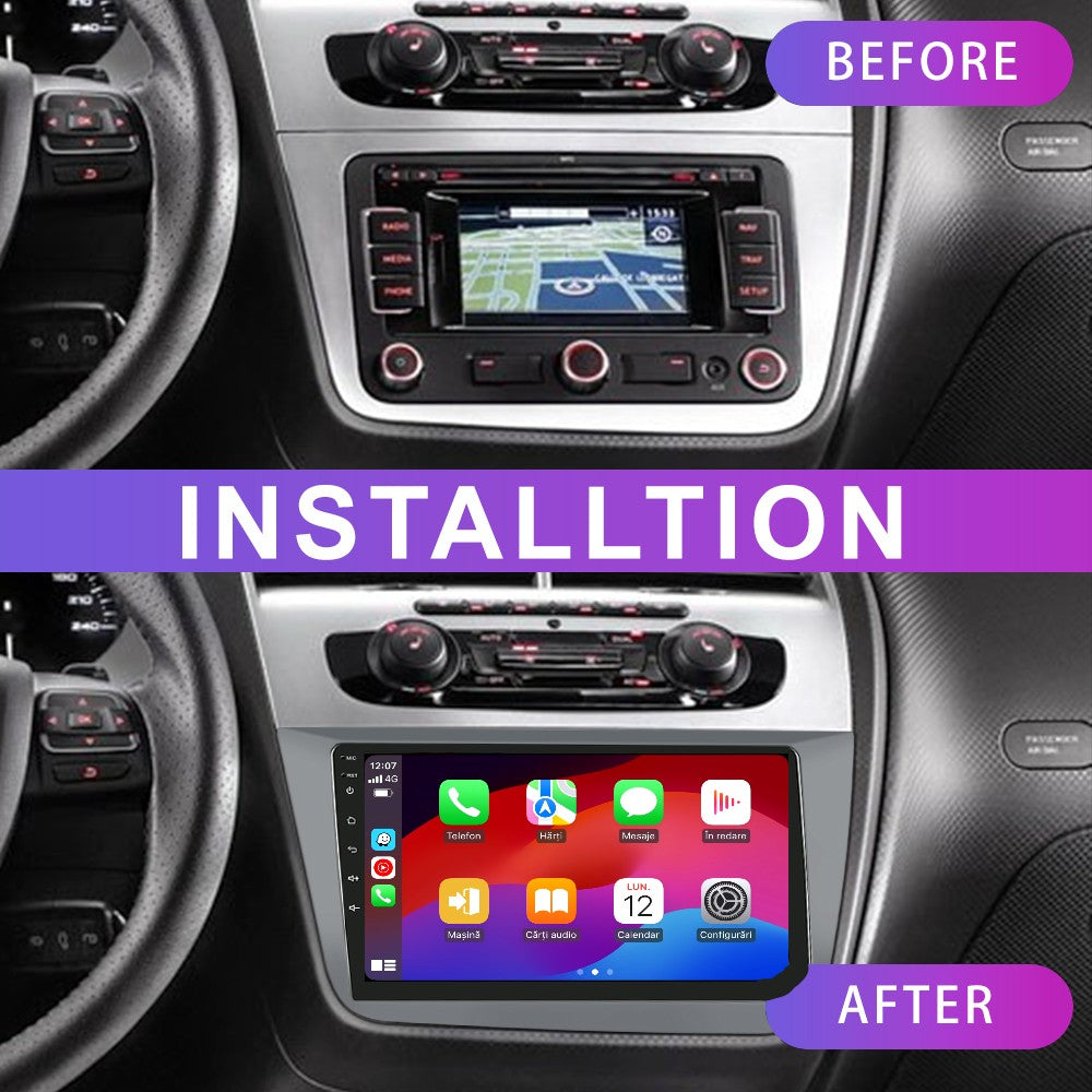 Navigatie dedicata Seat Altea (2004-2016) cu Android 14, 4 GB RAM 64 GB ROM, OCTA-CORE, Carplay si Android auto, Slot SIM 4G, ventilator de racire activ, ecran 9 inch HD