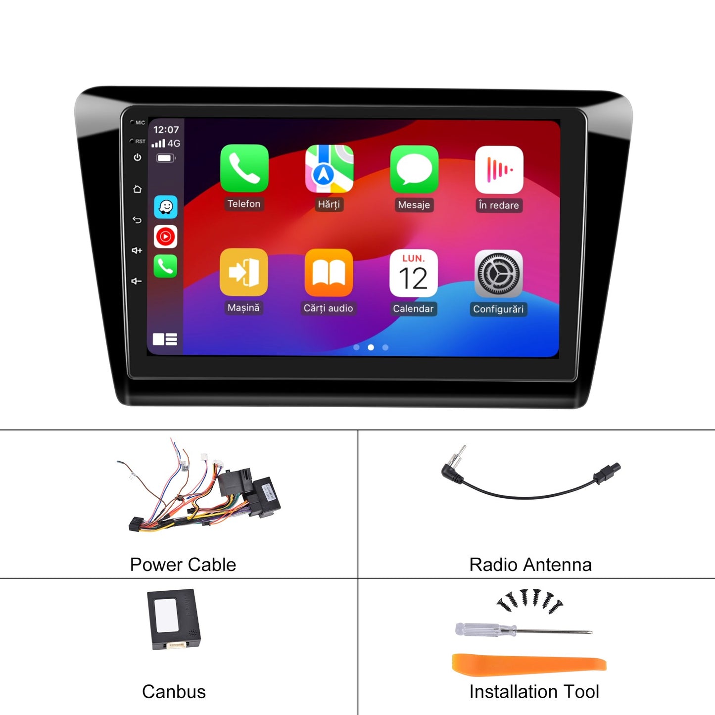 Navigatie dedicata Skoda Rapid / Seat Toldeo (2012-2019) 2GB RAM 32GB ROM, Android 14, Carplay si Android Auto, cooler racire, ecran HD 9 inch