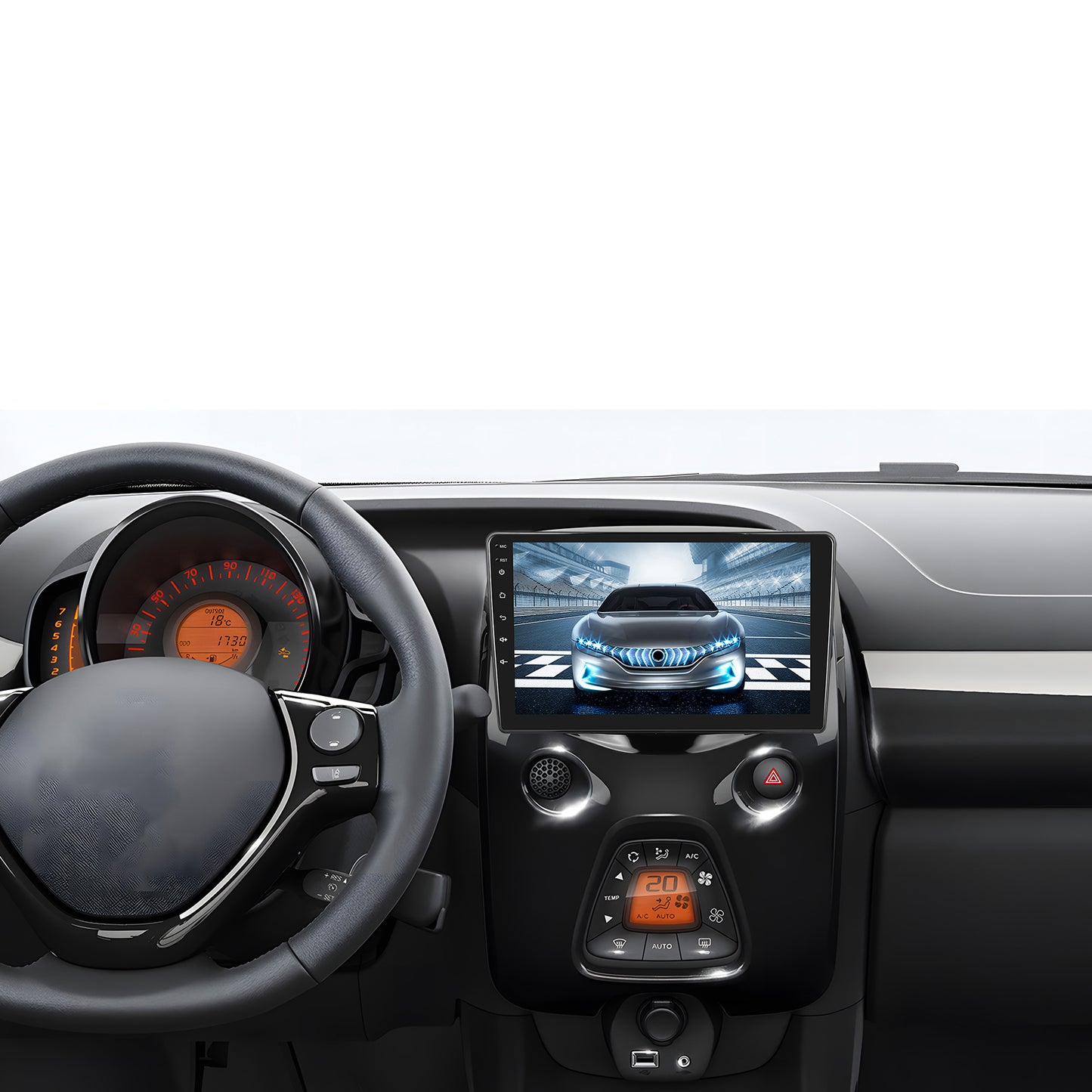 Navigatie dedicata Toyota Aygo 201|Citroen C1 2020|Peugeot 108 2GB RAM 32GB ROM, Android 14, Carplay si Android Auto, cooler racire, ecran HD 9 inch