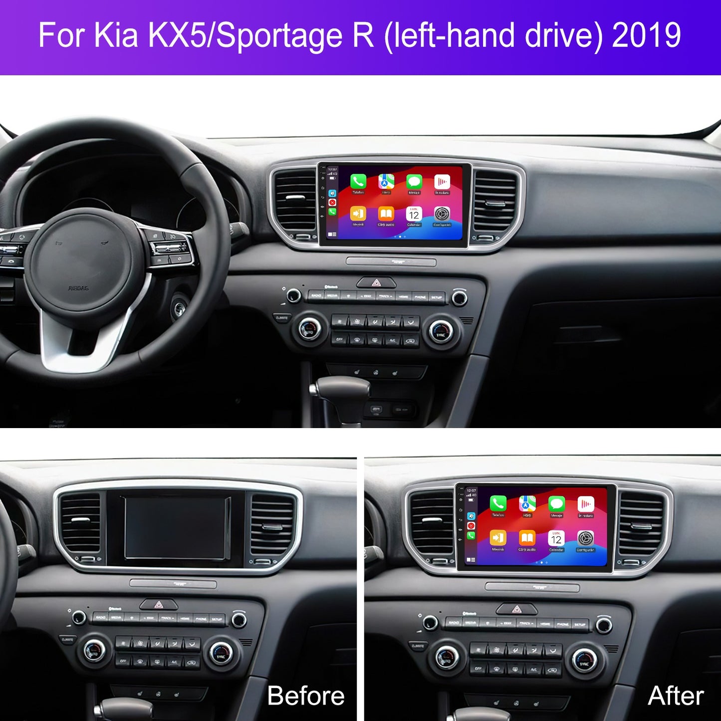 Navigatie dedicata Mazda 6 (2007-2012) cu Android 14, 8 GB RAM 128 GB ROM, OCTA-CORE 2.0Mhz, Carplay si Android auto, Slot SIM 4G, ventilator de racire activ, ecran 10 inch HD