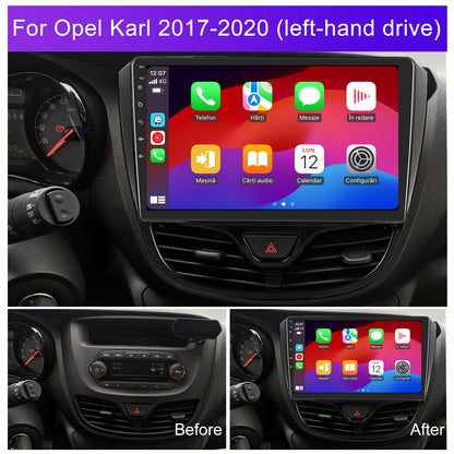 Navigatie dedicata Opel Karl (2017-2020) cu Android 14, 4 GB RAM 64 GB ROM, OCTA-CORE, Carplay si Android auto, Slot SIM 4G, ventilator de racire activ, ecran 10 inch HD