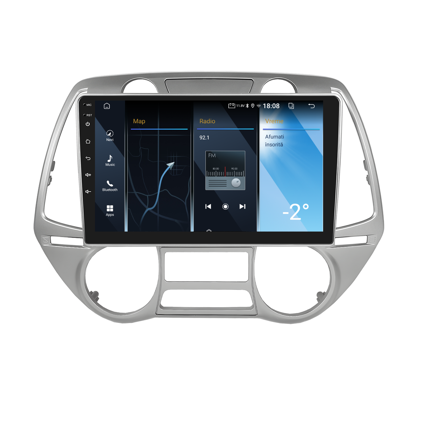 Navigatie dedicata Hyundai i20 (2008-2012) 2GB RAM 32GB ROM, Android 14, Carplay si Android Auto, cooler racire, ecran HD 9 inch