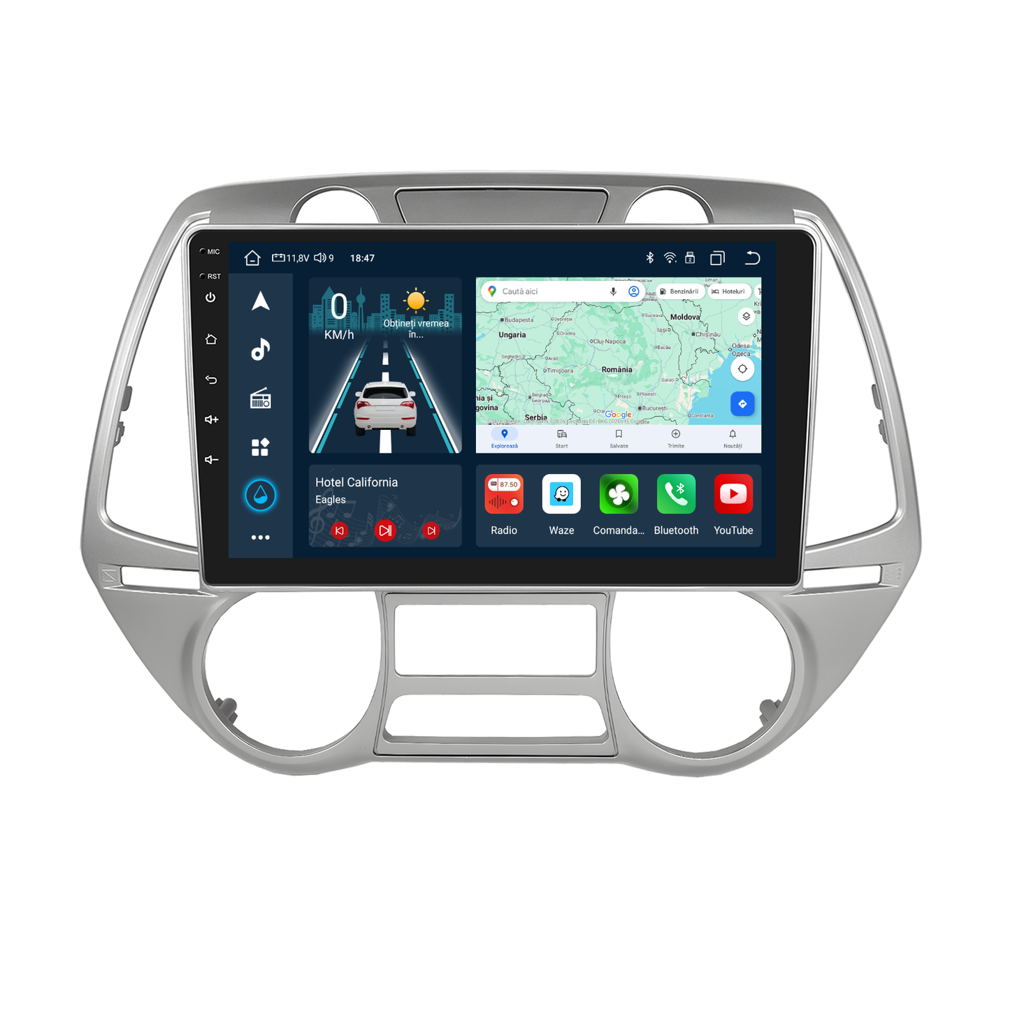 Navigatie dedicata Hyundai i20 (2008-2012) cu Android 14, 4 GB RAM 64 GB ROM, OCTA-CORE, Carplay si Android auto, Slot SIM 4G, ventilator de racire activ, ecran 9 inch HD