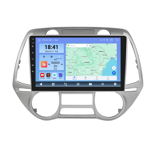 Navigatie dedicata Hyundai i20 (2008-2012) cu Android 14, 8 GB RAM 128 GB ROM, OCTA-CORE 2.0Mhz, Carplay si Android auto, Slot SIM 4G, ventilator de racire activ, ecran 9 inch HD