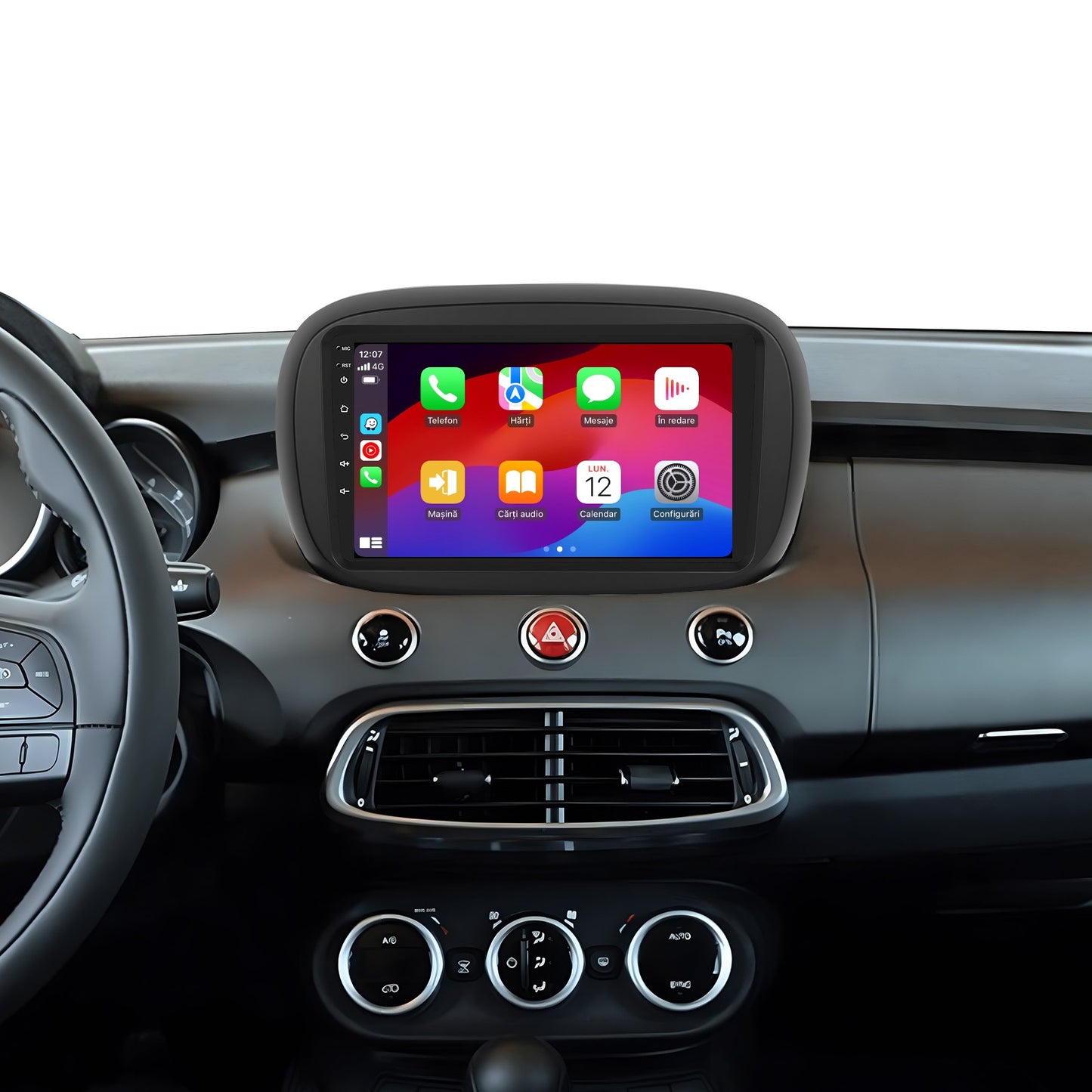 Navigatie dedicata Fiat 500X (2014-2020) 2GB RAM 32GB ROM, Android 14, Carplay si Android Auto, cooler racire, ecran HD 9 inch