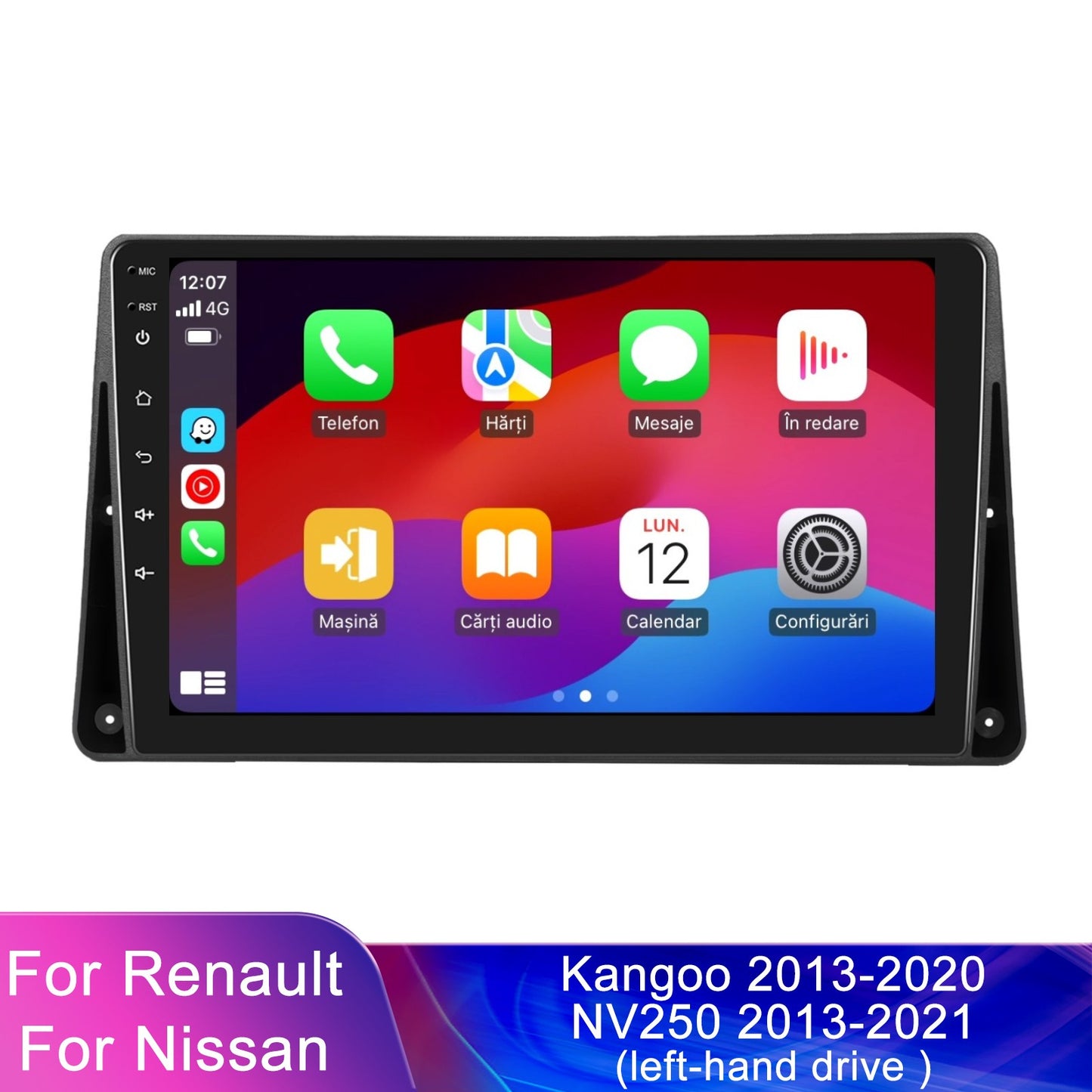 Navigatie dedicata Renault Kangoo (2013-2020)/Nissan NV250 (2013-2021) 2GB RAM 32GB ROM, Android 14, Carplay si Android Auto, cooler racire, ecran HD 9 inch