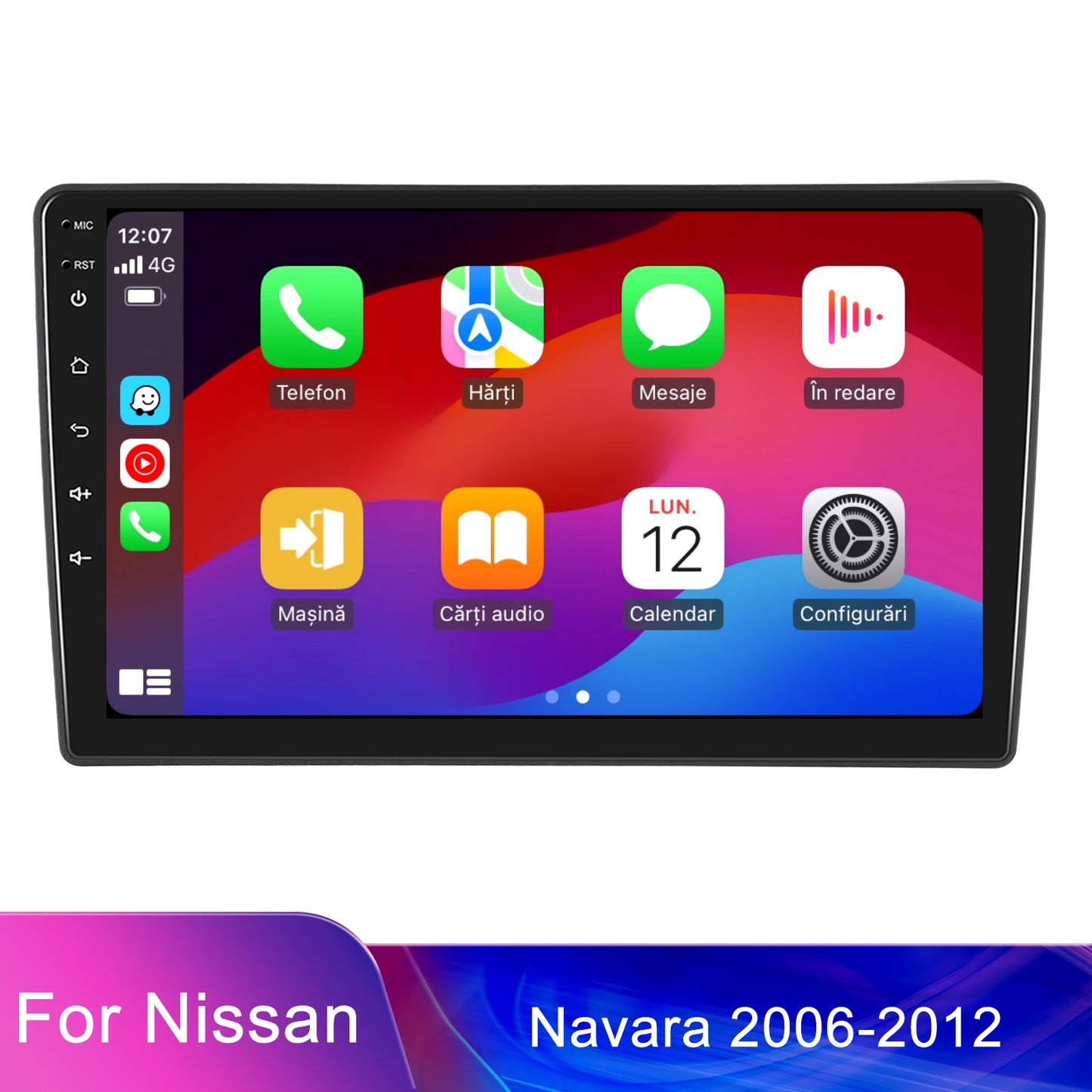 Navigatie dedicata Nissan Navara (2006-2012) 2GB RAM 32GB ROM, Android 14, Carplay si Android Auto, cooler racire, ecran HD 9 inch