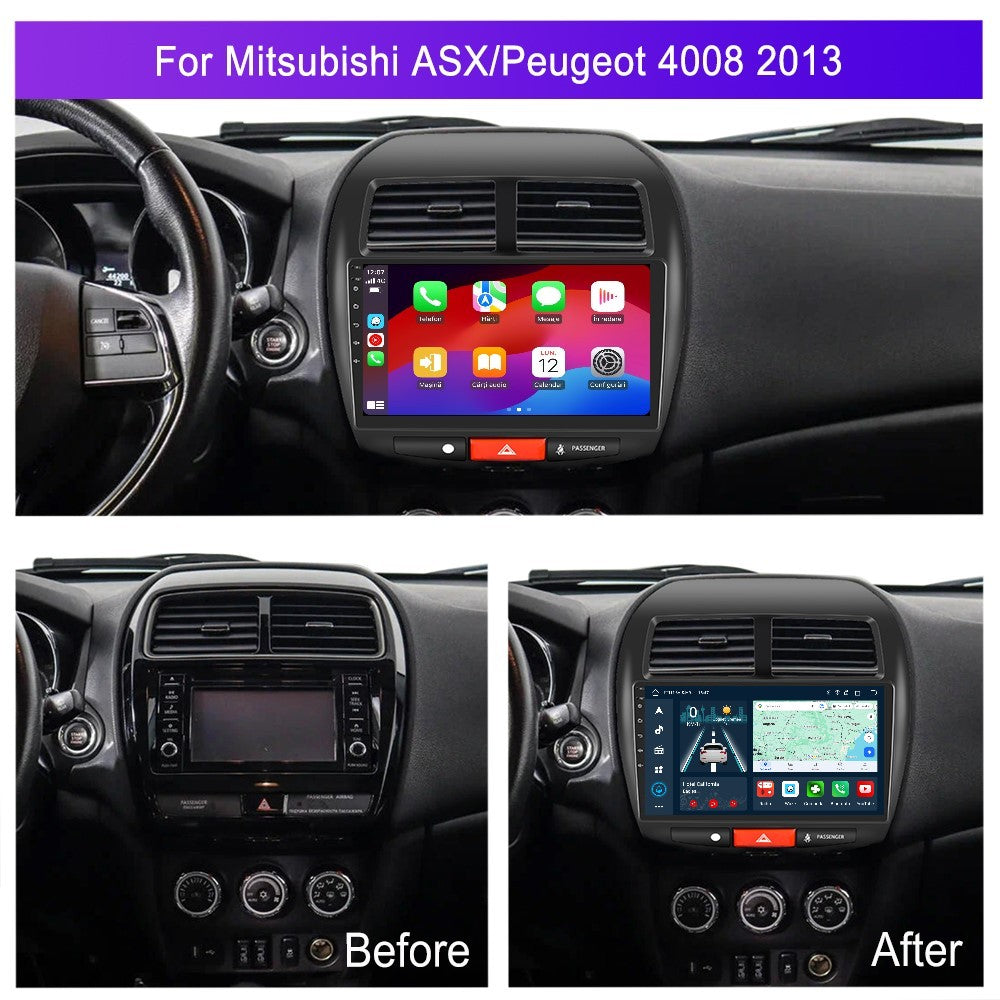 Navigatie dedicata Mitsubishi ASX/Peugeot 4008 2013 2GB RAM 32GB ROM, Android 14, Carplay si Android Auto, cooler racire, ecran HD 9 inch