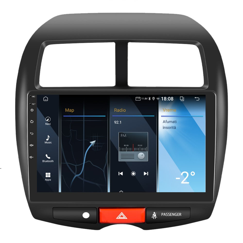 Navigatie dedicata Mitsubishi ASX/Peugeot 4008 2013 2GB RAM 32GB ROM, Android 14, Carplay si Android Auto, cooler racire, ecran HD 9 inch