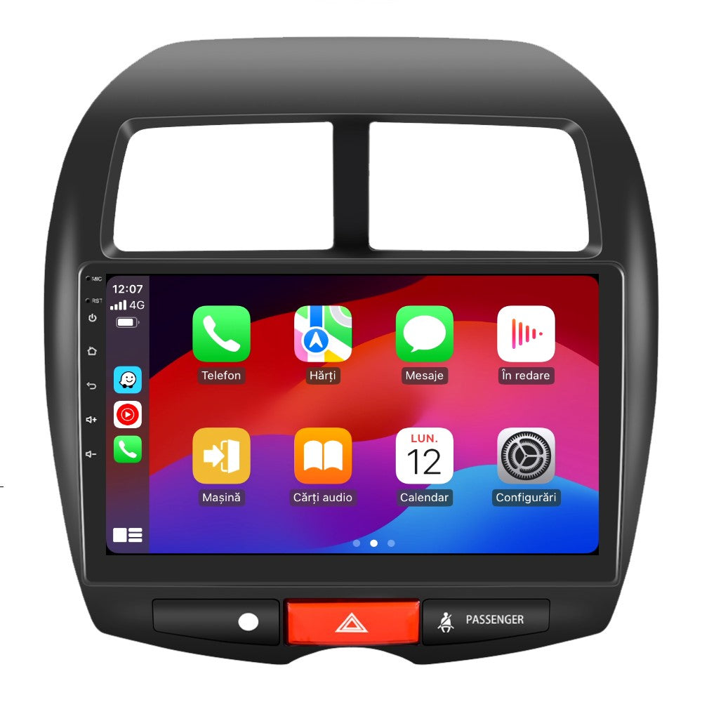 Navigatie dedicata Mitsubishi ASX/Peugeot 4008 2013 cu Android 14, 8 GB RAM 128 GB ROM, OCTA-CORE 2.0Mhz, Carplay si Android auto, Slot SIM 4G, ventilator de racire activ, ecran 9 inch HD