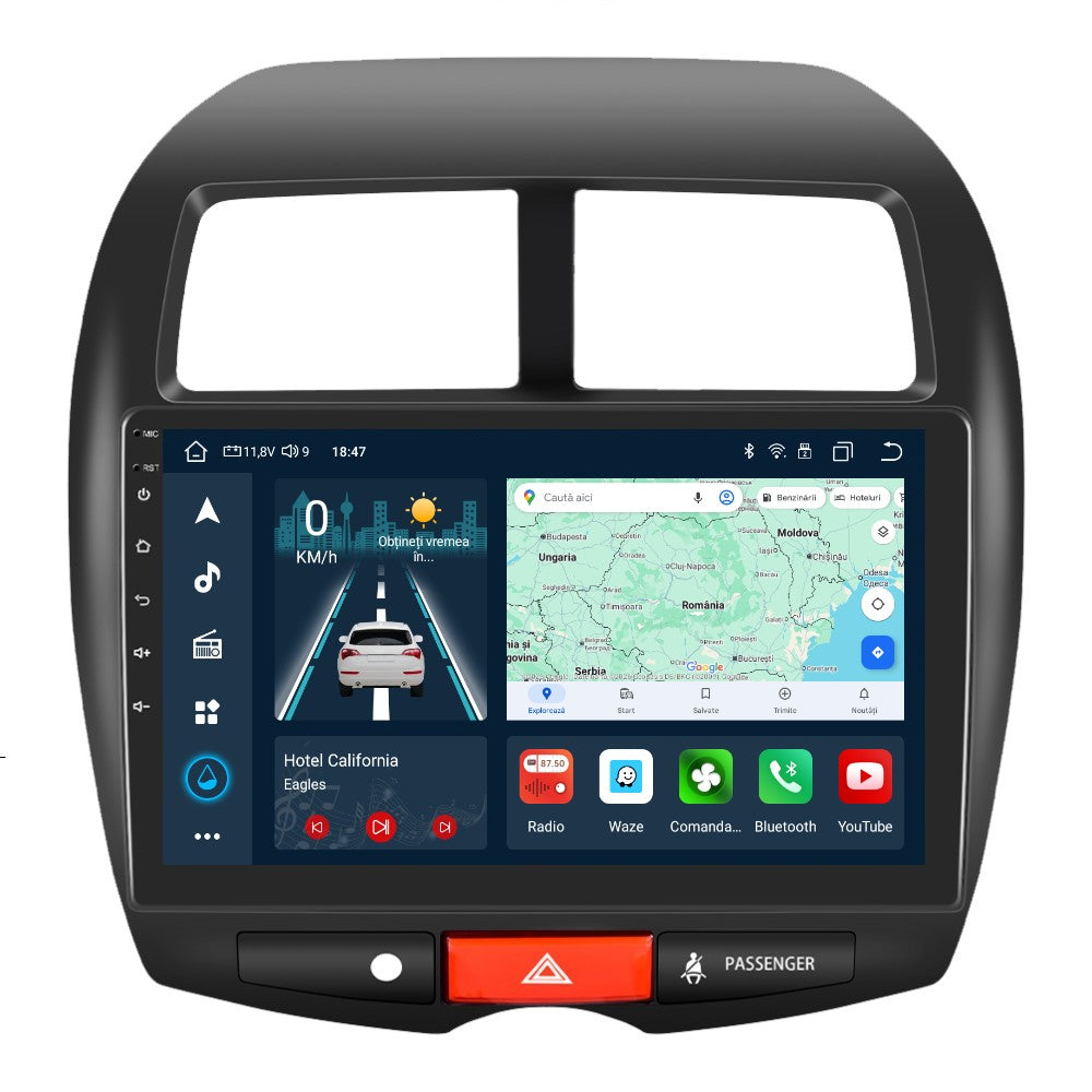 Navigatie dedicata Mitsubishi ASX/Peugeot 4008 2013 cu Android 14, 4 GB RAM 64 GB ROM, OCTA-CORE, Carplay si Android auto, Slot SIM 4G, ventilator de racire activ, ecran 9 inch HD