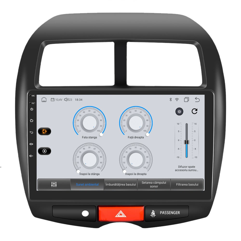 Navigatie dedicata Mitsubishi ASX/Peugeot 4008 2013 cu Android 14, 8 GB RAM 128 GB ROM, OCTA-CORE 2.0Mhz, Carplay si Android auto, Slot SIM 4G, ventilator de racire activ, ecran 9 inch HD