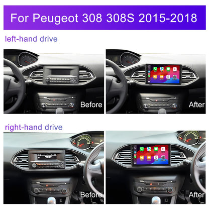 Navigatie dedicata Peugeot 308 308S (2015-2018) cu Android 14, 4 GB RAM 64 GB ROM, OCTA-CORE, Carplay si Android auto, Slot SIM 4G, ventilator de racire activ, ecran 9 inch HD