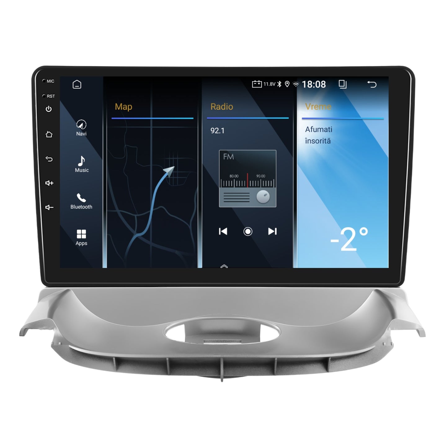Navigatie dedicata Peugeot 206 (2004-2008)/Citroen C2 (2006-2013) 2GB RAM 32GB ROM, Android 14, Carplay si Android Auto, cooler racire, ecran HD 9 inch