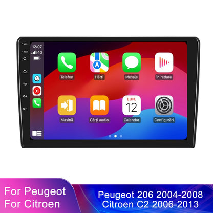 Navigatie dedicata Peugeot 206 (2004-2008)/Citroen C2 (2006-2013) 2GB RAM 32GB ROM, Android 14, Carplay si Android Auto, cooler racire, ecran HD 9 inch