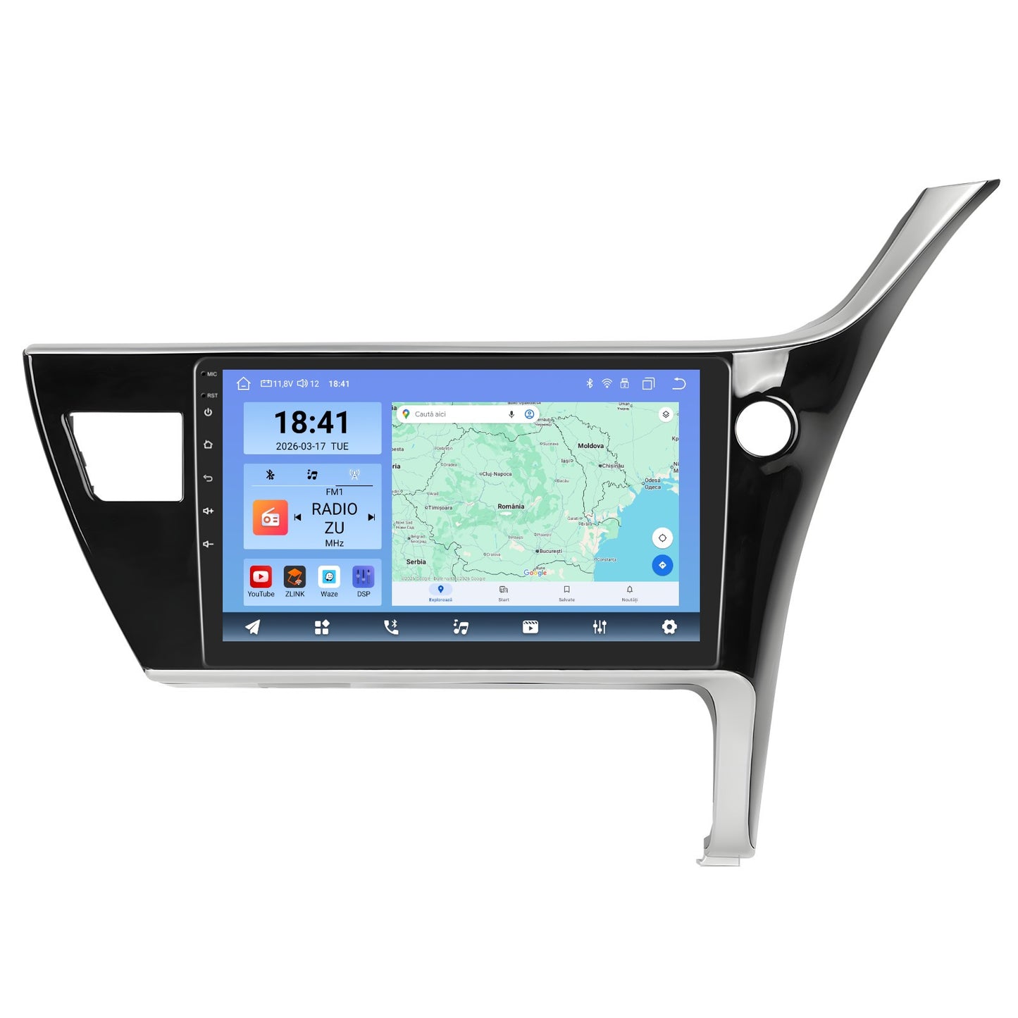 Navigatie dedicata Toyota Corolla (2017-2018) cu Android 14, 8 GB RAM 128 GB ROM, OCTA-CORE 2.0Mhz, Carplay si Android auto, Slot SIM 4G, ventilator de racire activ, ecran 10 inch HD