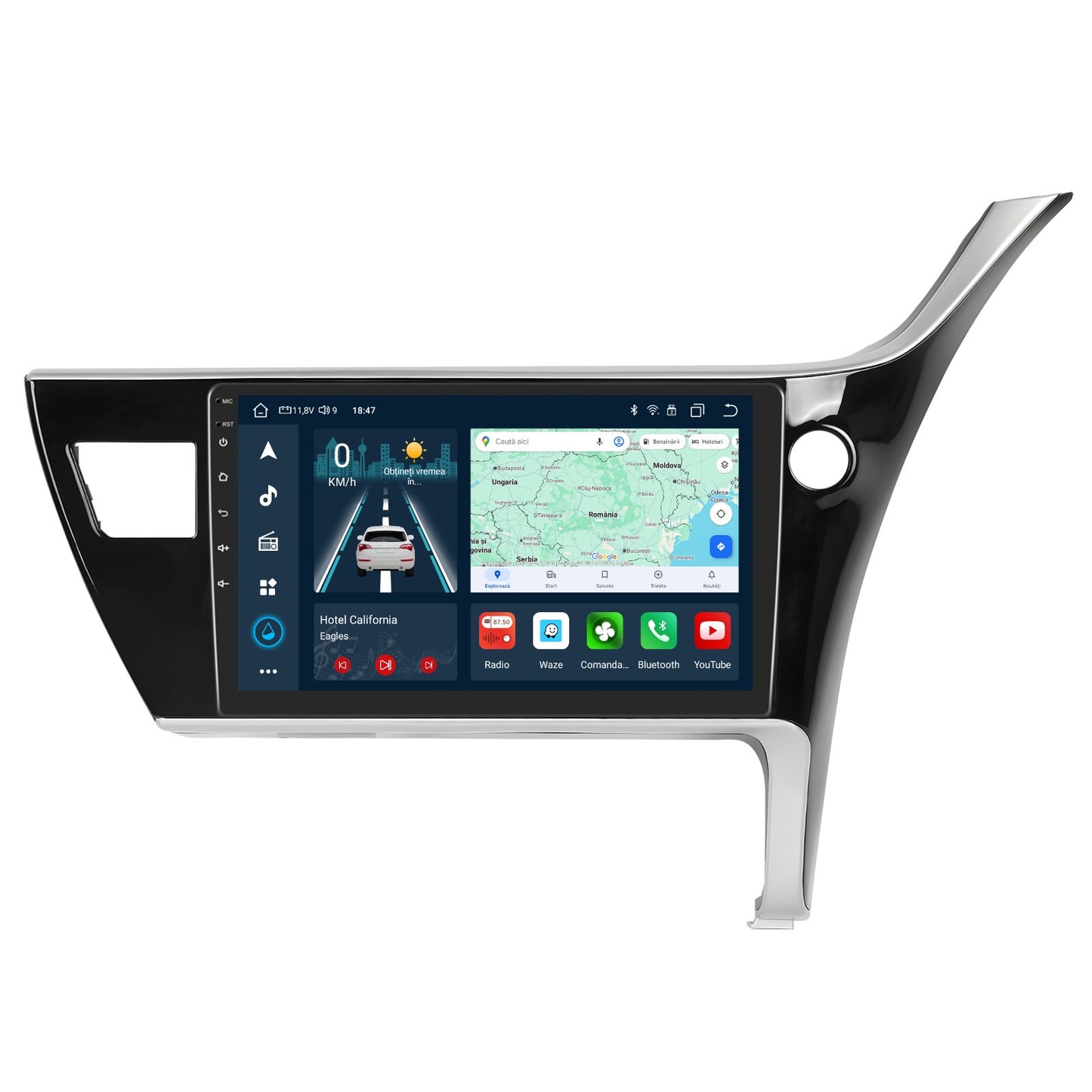 Navigatie dedicata Toyota Corolla (2017-2018) cu Android 14, 4 GB RAM 64 GB ROM, OCTA-CORE, Carplay si Android auto, Slot SIM 4G, ventilator de racire activ, ecran 10 inch HD