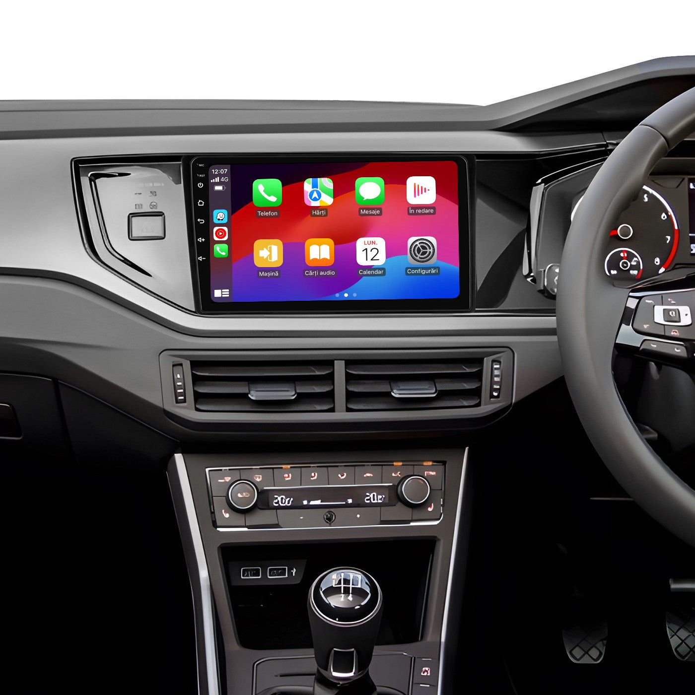 Navigatie dedicata Volkswagen Polo/Transporter/T-roc (2018-2024) 2GB RAM 32GB ROM, Android 14, Carplay si Android Auto, cooler racire, ecran HD 9 inch