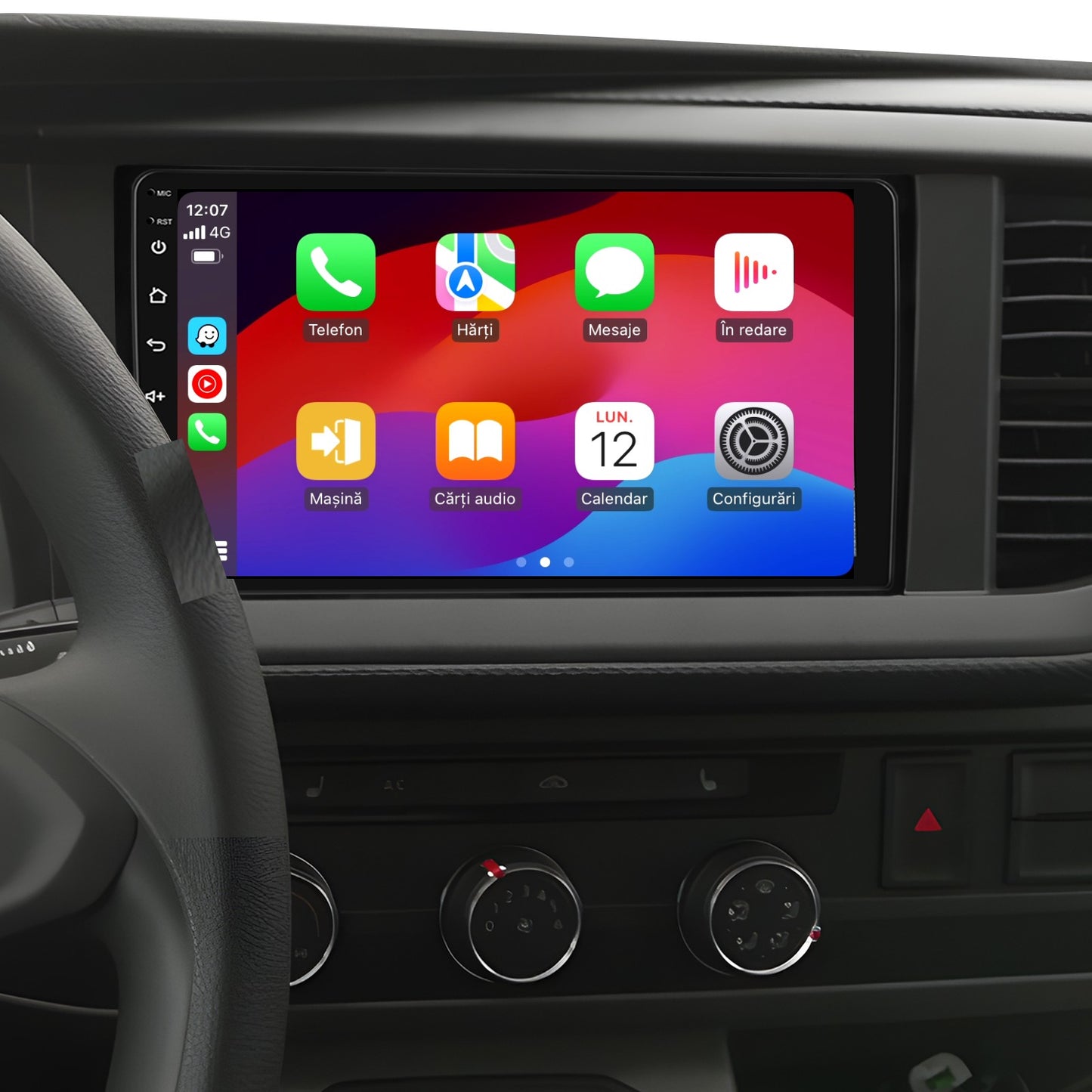 Navigatie dedicata Volkswagen Polo/Transporter/T-roc (2018-2024) 2GB RAM 32GB ROM, Android 14, Carplay si Android Auto, cooler racire, ecran HD 9 inch