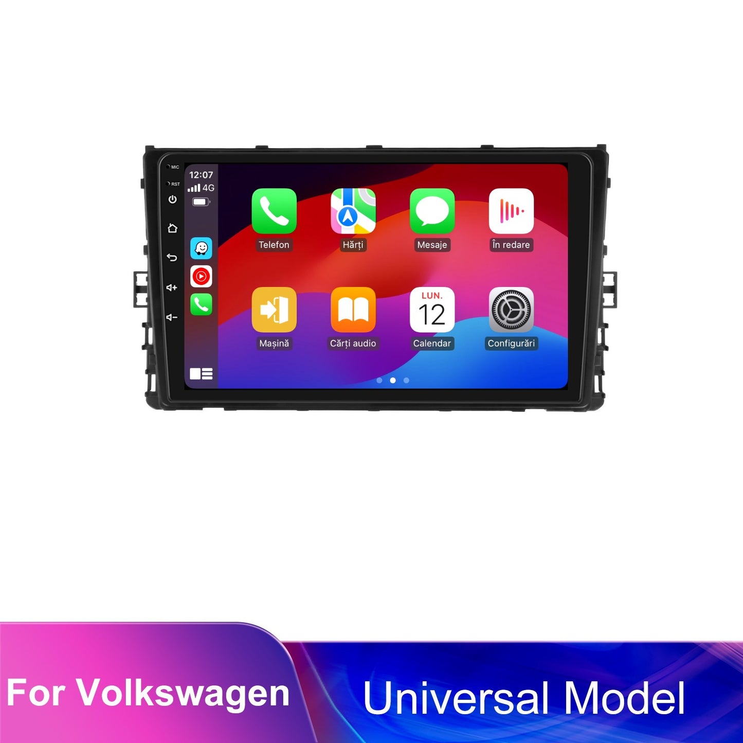 Navigatie dedicata Volkswagen Polo/Transporter/T-roc (2018-2024) cu Android 14, 4 GB RAM 64 GB ROM, OCTA-CORE, Carplay si Android auto, Slot SIM 4G, ventilator de racire activ, ecran 9 inch HD