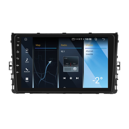Navigatie dedicata Volkswagen Polo/Transporter/T-roc (2018-2024) 2GB RAM 32GB ROM, Android 14, Carplay si Android Auto, cooler racire, ecran HD 9 inch