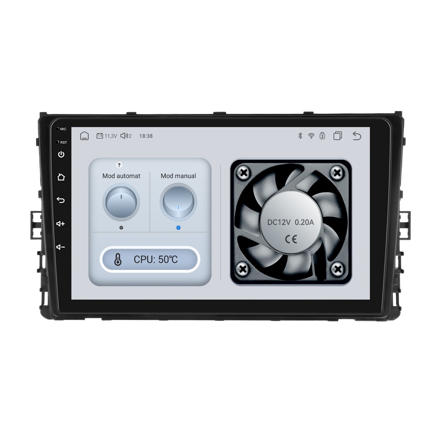 Navigatie dedicata Volkswagen Polo/Transporter/T-roc (2018-2024) cu Android 14, 4 GB RAM 64 GB ROM, OCTA-CORE, Carplay si Android auto, Slot SIM 4G, ventilator de racire activ, ecran 9 inch HD