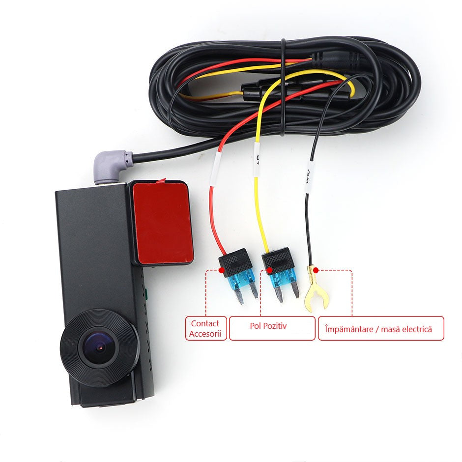 Cameră de Bord Ultra HD 2K cu WiFi Inteligent 5GHz, Unghi Panoramic 170° și Tehnologie WDR pentru Noapte