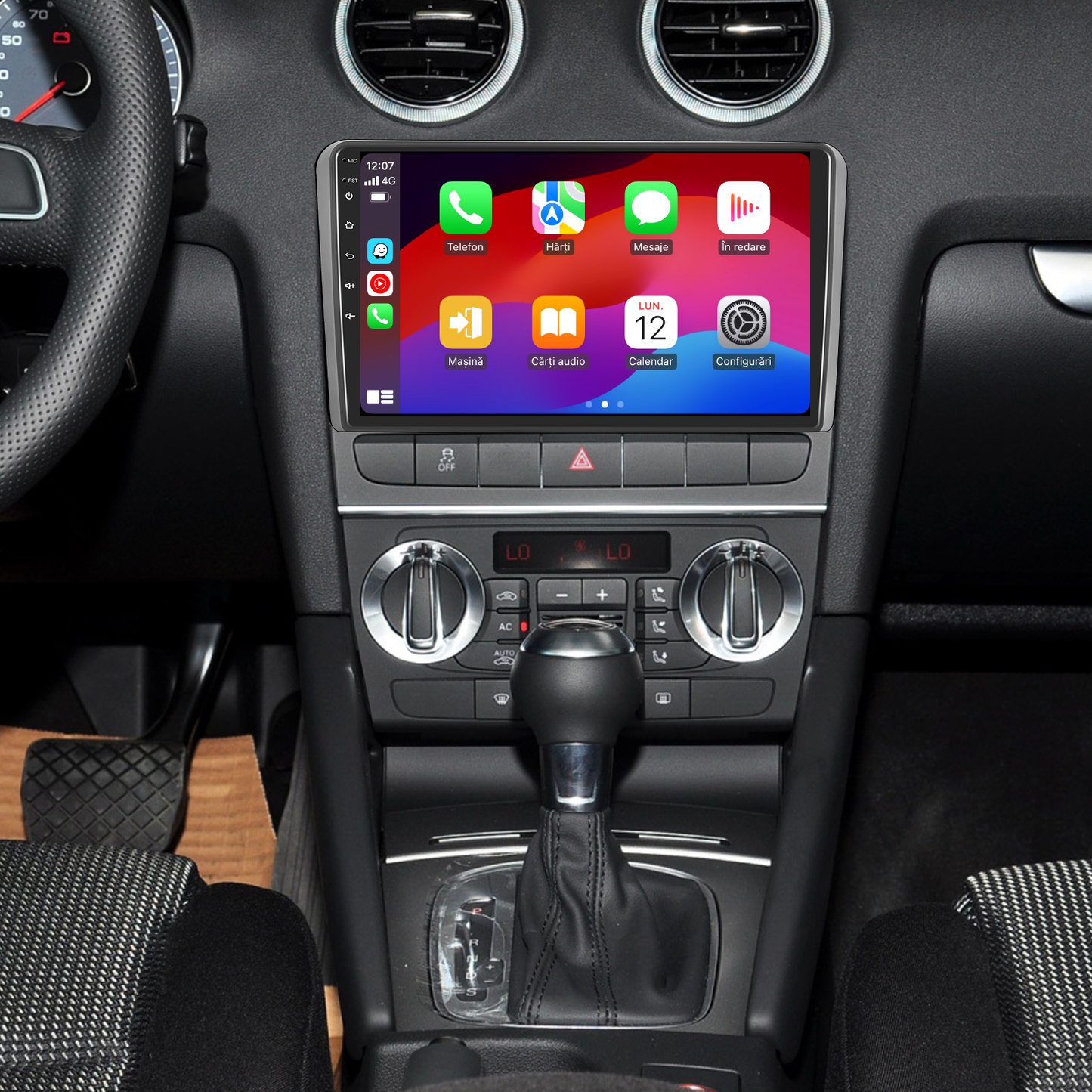 Navigatie dedicata Audi A3 (2008-2012) 2GB RAM 32GB ROM, Android 14, Carplay si Android Auto, cooler racire, ecran HD 9 inch