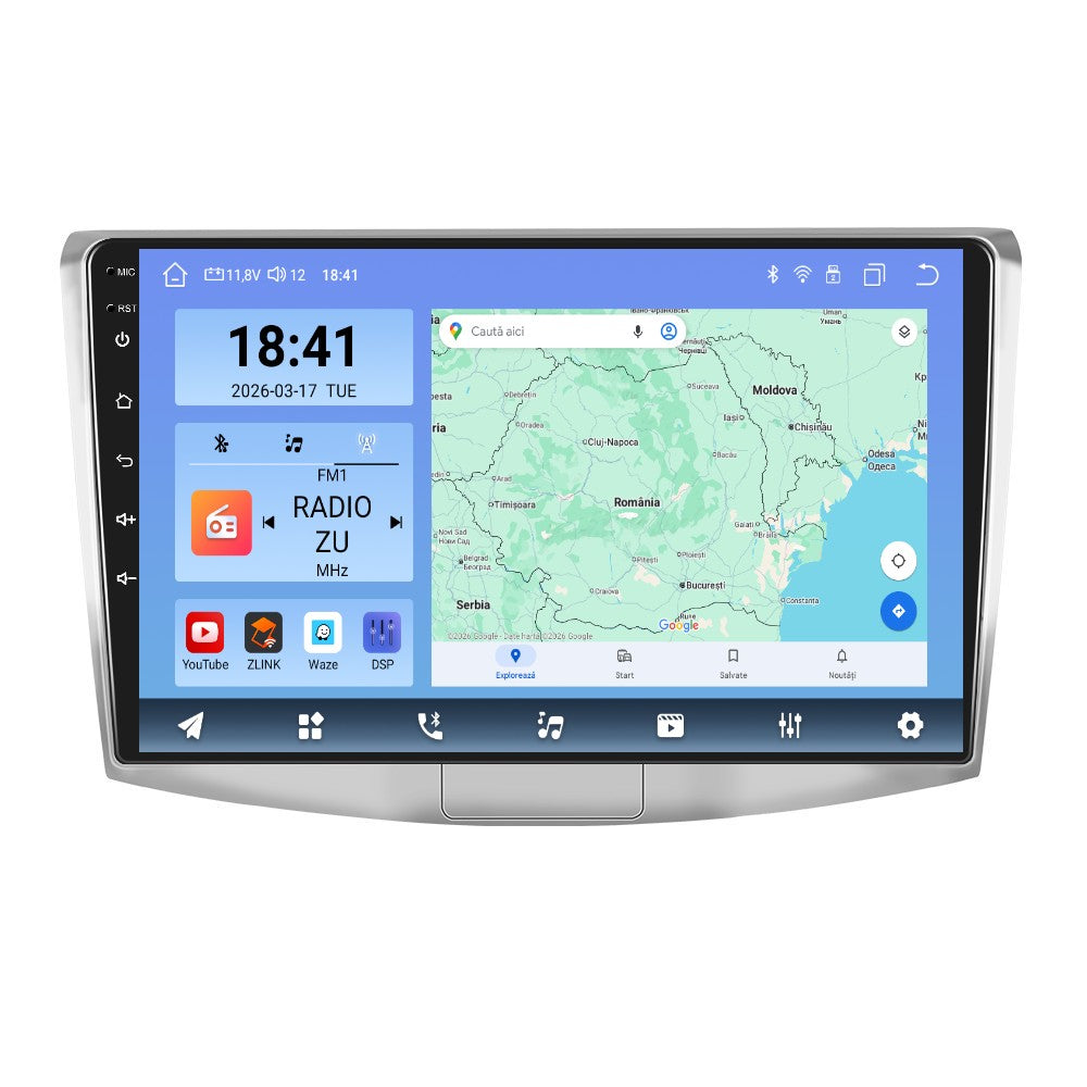 Navigatie dedicata Passat B6, B7, CC cu Android 14, 8 GB RAM 128 GB ROM, OCTA-CORE 2.0Mhz, Carplay si Android auto, Slot SIM 4G, ventilator de racire activ, ecran 10 inch HD