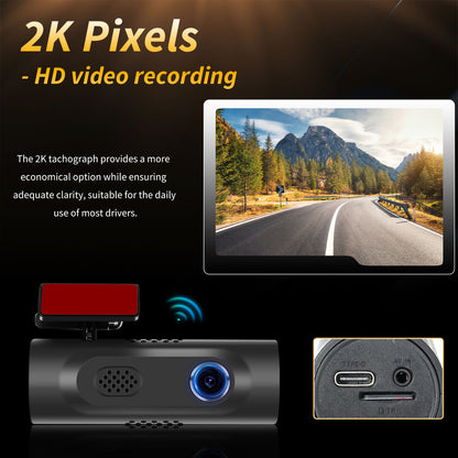 Camera Auto Ultra HD 2K L3, Ecran LCD, Wi-Fi și Control din Aplicație, G-Senzor, Monitorizare Parcare, Port Tip-C, Unghi Larg de Vizualizare