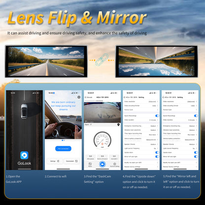 Camera Auto Ultra HD 2K L3, Ecran LCD, Wi-Fi și Control din Aplicație, G-Senzor, Monitorizare Parcare, Port Tip-C, Unghi Larg de Vizualizare