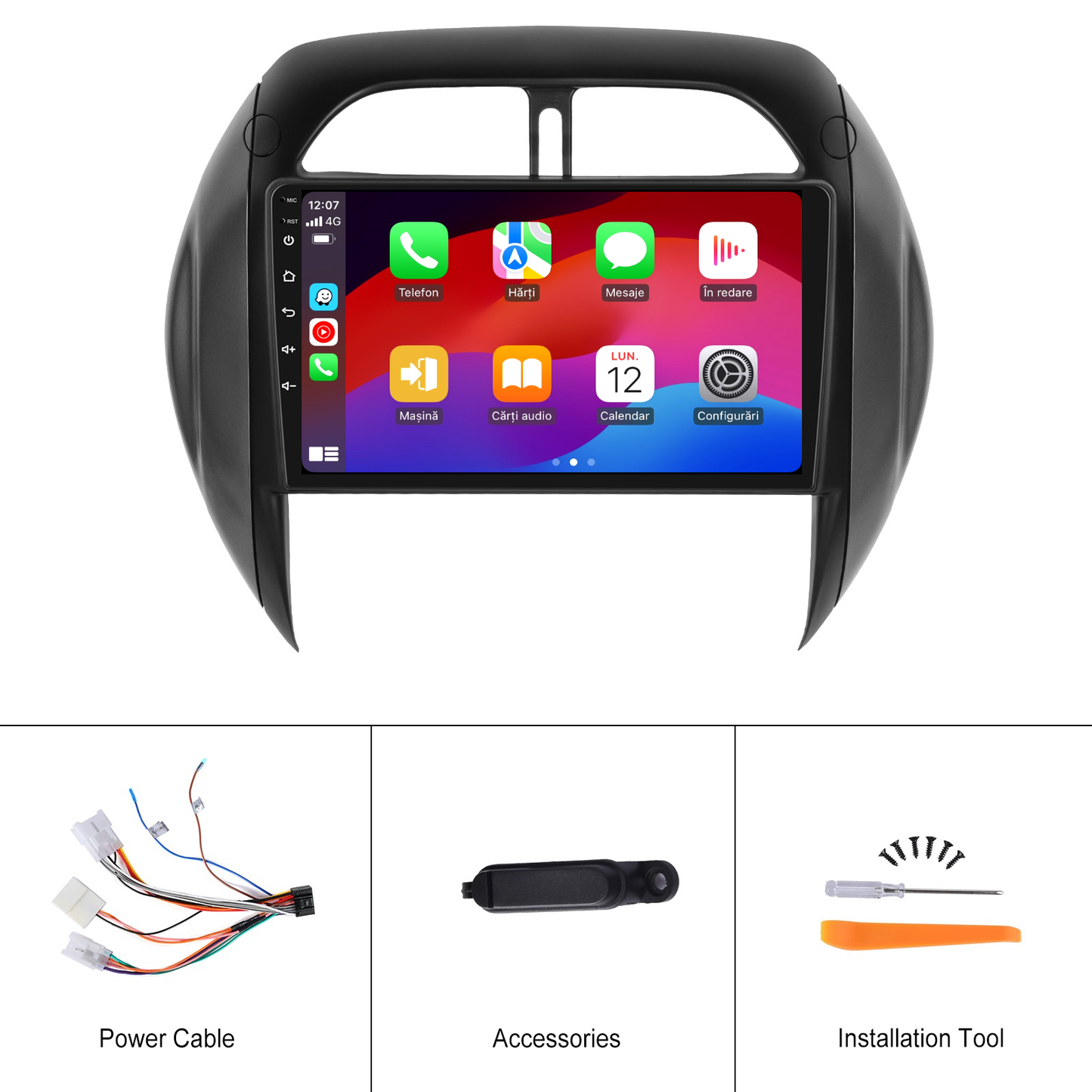 Navigatie dedicata Toyota RAV4 (2003-2005) 2GB RAM 32GB ROM, Android 14, Carplay si Android Auto, cooler racire, ecran HD 9 inch