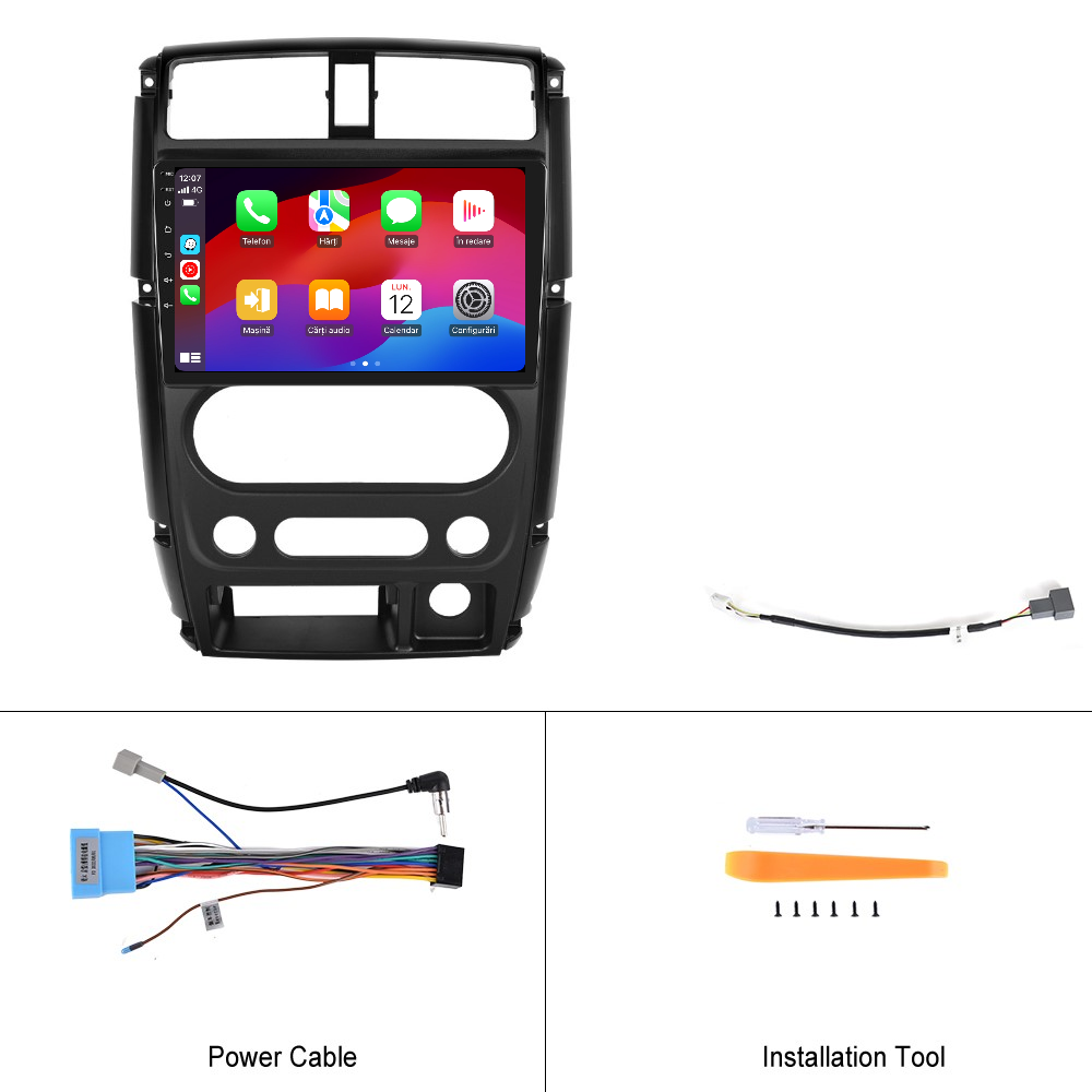 Navigatie dedicata Suzuki Jimny (2007-2012) cu Android 14, 4 GB RAM 64 GB ROM, OCTA-CORE, Carplay si Android auto, Slot SIM 4G, ventilator de racire activ, ecran 9 inch HD