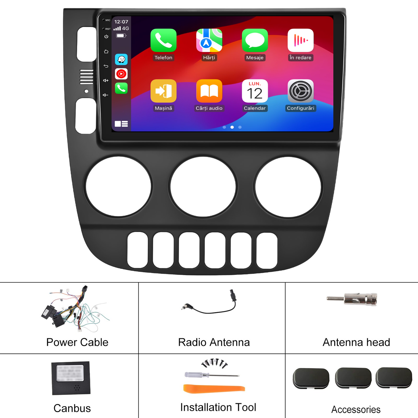 Navigatie dedicata Mercedes Benz ML320 (2003-2005) Android 14, 8 GB RAM 128 GB ROM, OCTA-CORE 2.0Mhz, Carplay si Android auto, Slot SIM 4G, ventilator de racire activ, ecran 9 inch HD