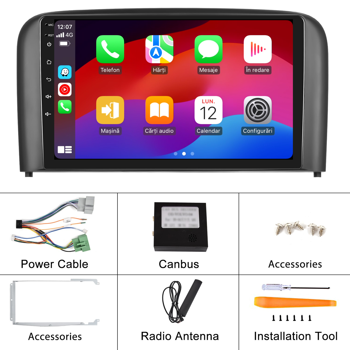 Navigatie dedicata Volvo S80 (2001-2006) cu Android 14, 4 GB RAM 64 GB ROM, OCTA-CORE, Carplay si Android auto, Slot SIM 4G, ventilator de racire activ, ecran 9 inch HD