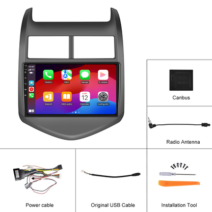 Navigatie dedicata Chevrolet AVEO (2011-2013) 2GB RAM 32GB ROM, Android 14, Carplay si Android Auto, cooler racire, ecran HD 9 inch
