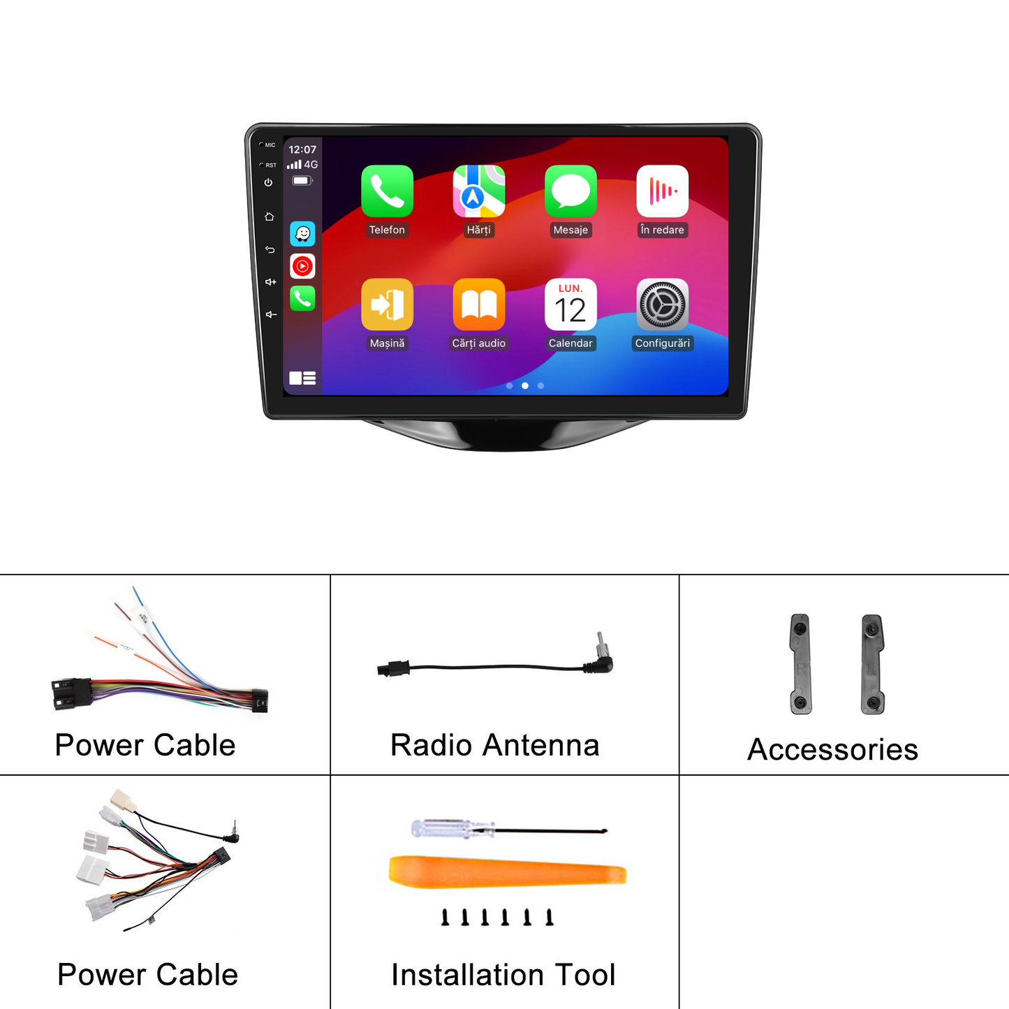 Navigatie dedicata Toyota Aygo 201|Citroen C1 2020|Peugeot 108 2GB RAM 32GB ROM, Android 14, Carplay si Android Auto, cooler racire, ecran HD 9 inch