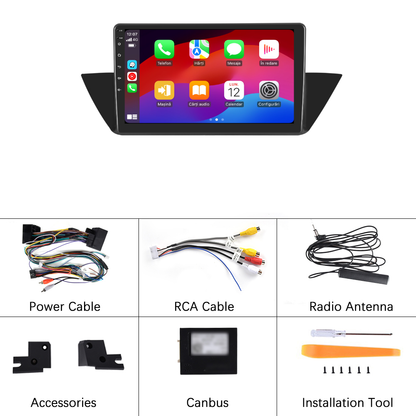 Navigatie dedicata BMW X1 (2010-2016) 2GB RAM 32GB ROM, Android 14, Carplay si Android Auto, cooler racire, ecran HD 10.1 inch