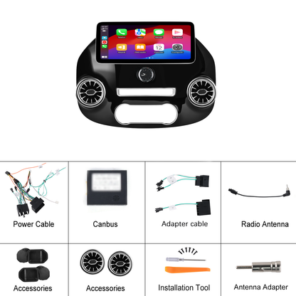 Navigatie dedicata Mercedes-Benz Vito (2016-2021) 2GB RAM 32GB ROM, Android 14, Carplay si Android Auto, cooler racire, ecran HD 9 inch