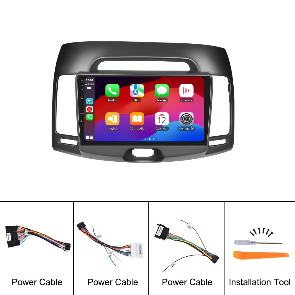 Navigatie dedicata Hyundai Elantra (2007-2010) 2GB RAM 32GB ROM, Android 14, Carplay si Android Auto, cooler racire, ecran HD 9 inch