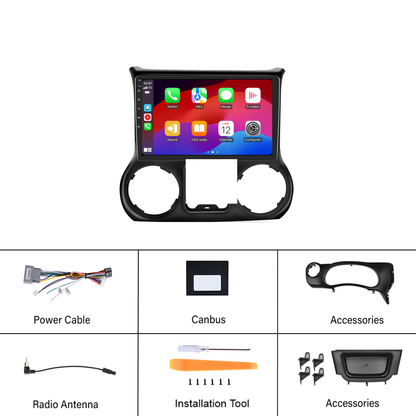 Navigatie dedicata Jeep Wrangler (2011-2014) 2GB RAM 32GB ROM, Android 14, Carplay si Android Auto, cooler racire, ecran HD 10.1 inch