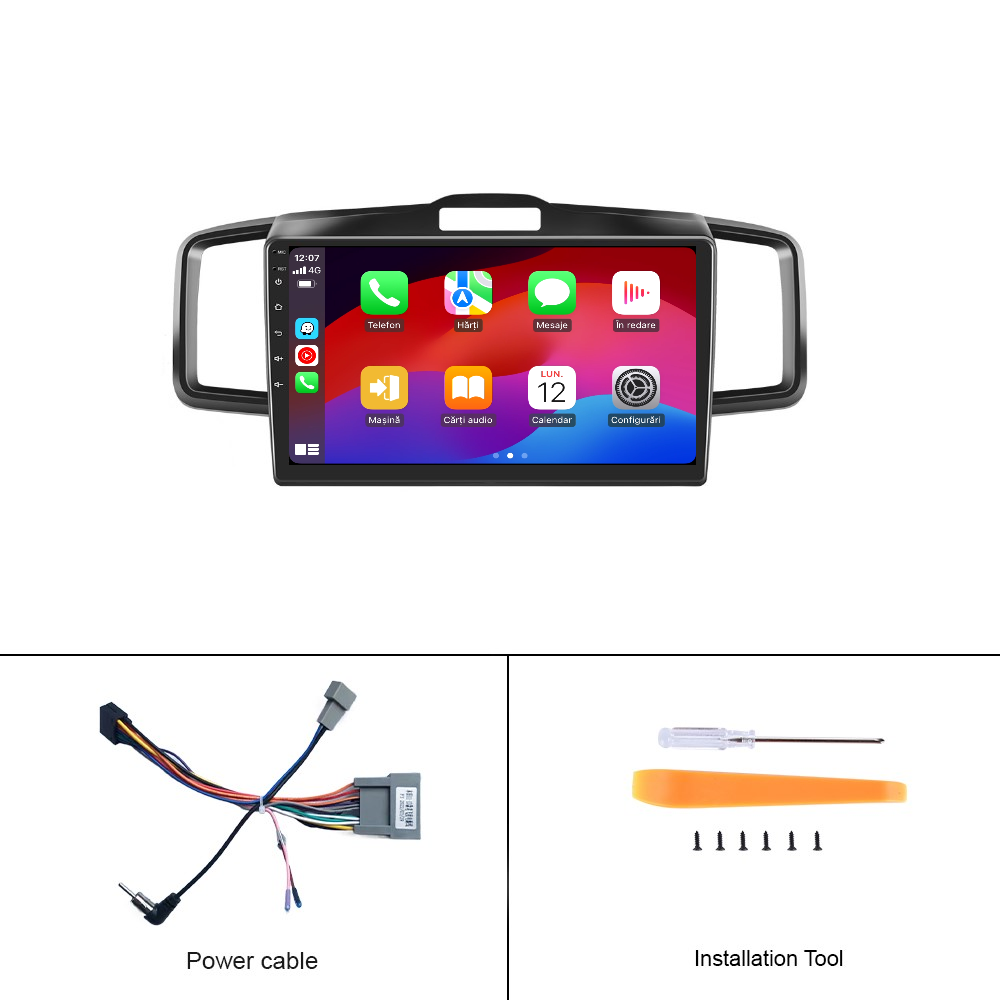 Navigatie dedicata Honda Feed (2008-2015) Android 14, 8 GB RAM 128 GB ROM, OCTA-CORE 2.0Mhz, Carplay si Android auto, Slot SIM 4G, ventilator de racire activ, ecran 10.1 inch HD