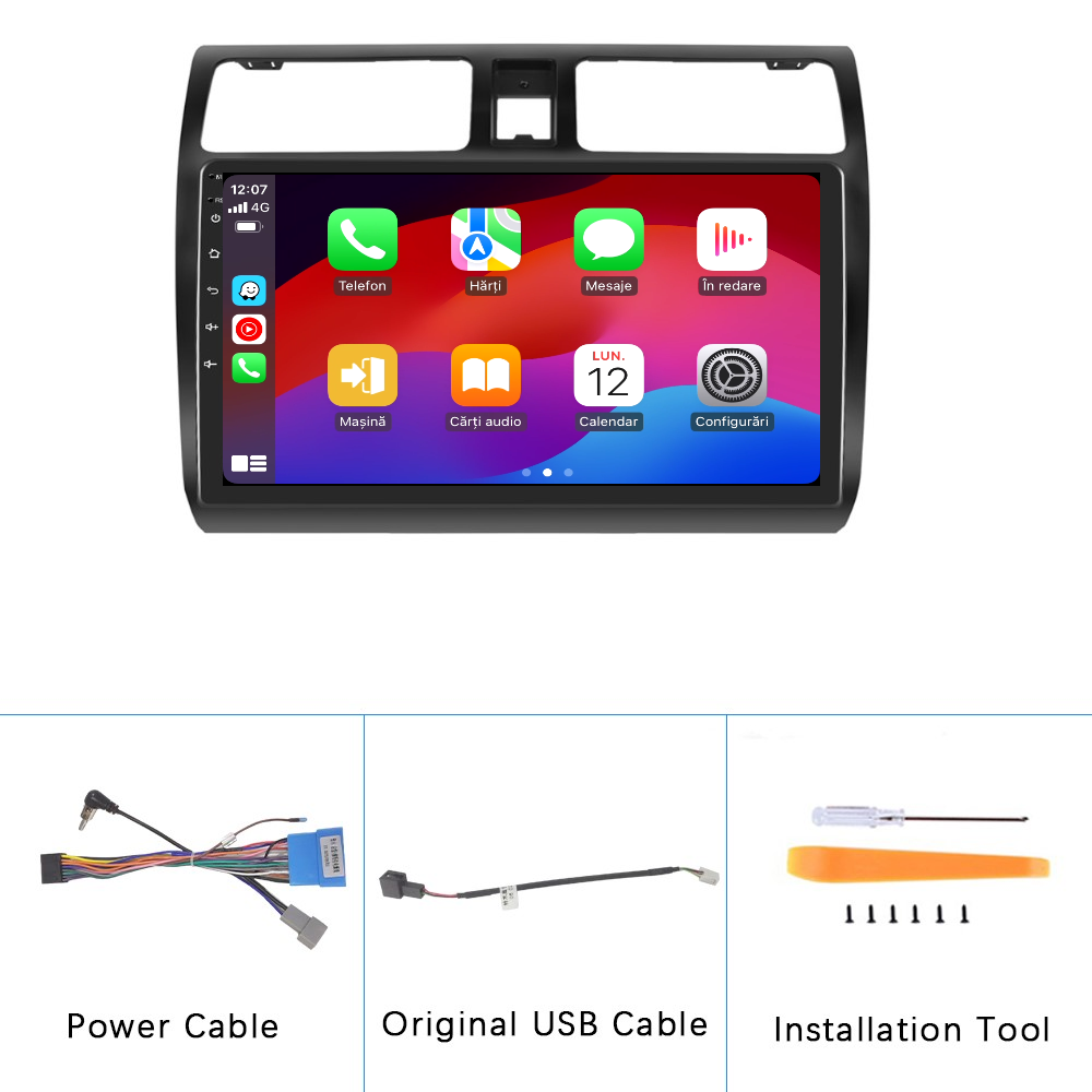 Navigatie dedicata Suzuki Swift (2005-2010) 2GB RAM 32GB ROM, Android 14, Carplay si Android Auto, cooler racire, ecran HD 10.1 inch