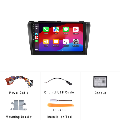 Navigatie dedicata Mazda 3 (2006-2012) 2GB RAM 32GB ROM, Android 14, Carplay si Android Auto, cooler racire, ecran HD 9 inch