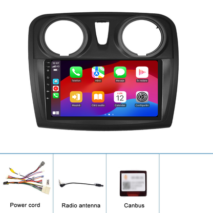 Navigatie dedicata Dacia Logan, Duster, Sandero (2012-2020) Android 14, 8 GB RAM 128 GB ROM, OCTA-CORE 2.0Mhz, Carplay si Android auto, Slot SIM 4G, ventilator de racire activ, ecran 9 inch HD
