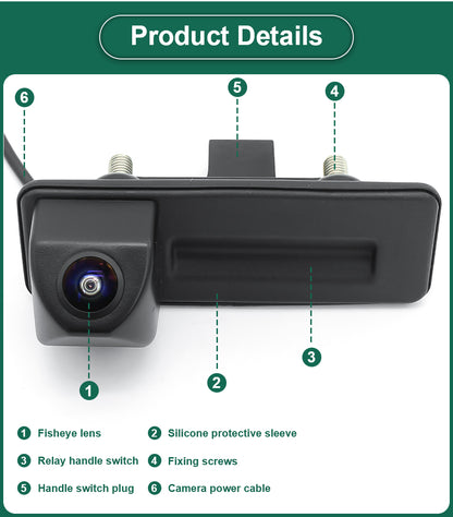 Camera marasarier dedicata Skoda, AHD 1080p, unghi larg de 170° ,pentru Skoda Octavia, Rapid, Fabia, Superb, Yeti, Roomster