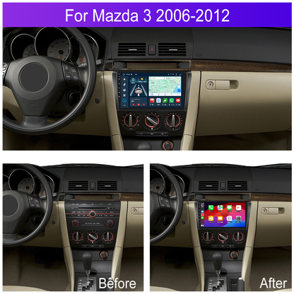 Navigatie dedicata Mazda 3 (2006-2012) 2GB RAM 32GB ROM, Android 14, Carplay si Android Auto, cooler racire, ecran HD 9 inch