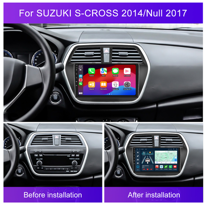 Navigatie dedicata SUZUKI S-CROSS (2014-2017) cu Android 14, 4 GB RAM 64 GB ROM, OCTA-CORE, Carplay si Android auto, Slot SIM 4G, ventilator de racire activ, ecran 9 inch HD