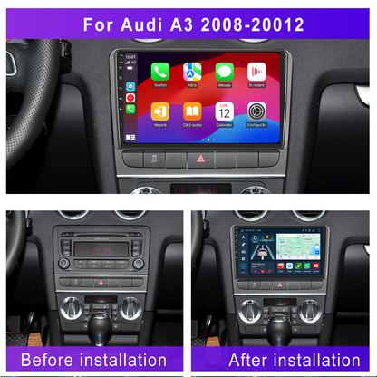 Navigatie dedicata Audi A3 (2008-2012) 2GB RAM 32GB ROM, Android 14, Carplay si Android Auto, cooler racire, ecran HD 9 inch